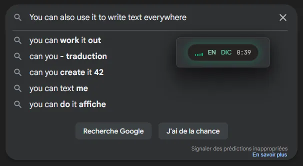 Figure 3 - Dictation mode