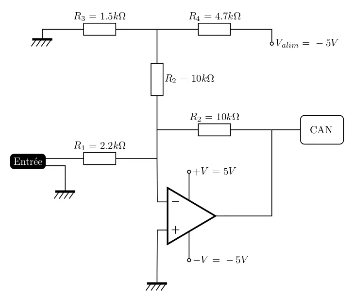 Figure 14 - Summing Amplifier for Input Conditioning